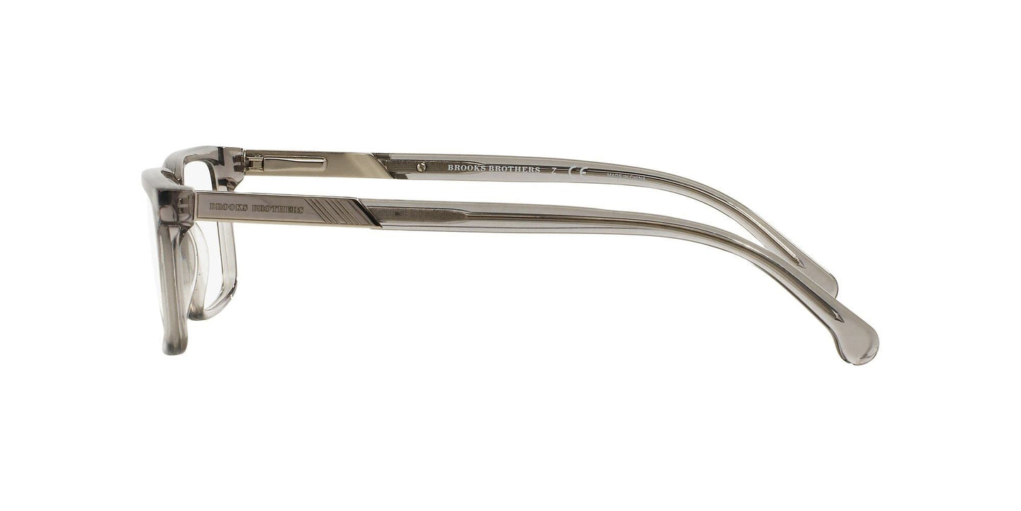 Brooks Brothers Men's BB2019 6074 53mm Eyewear Frames, Transparent Grey/Demo Lens,