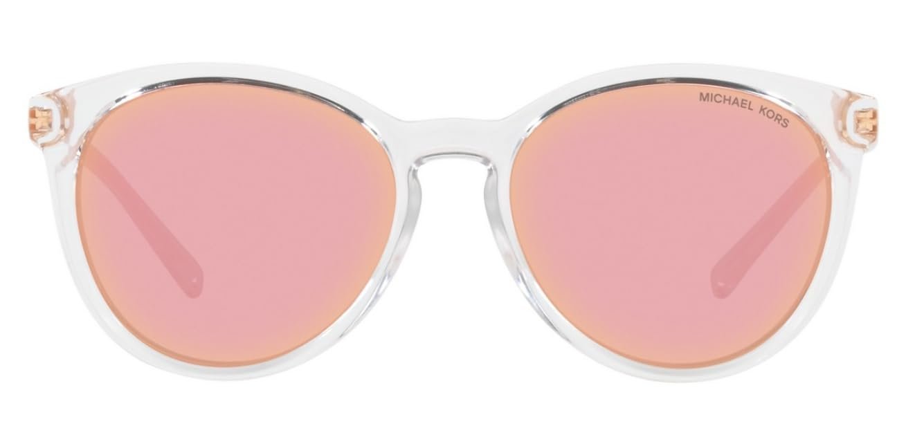 Michael Kors MK2143 30504Z Sunglasses CLEAR w/ROSE GOLD MIRROR 55mm