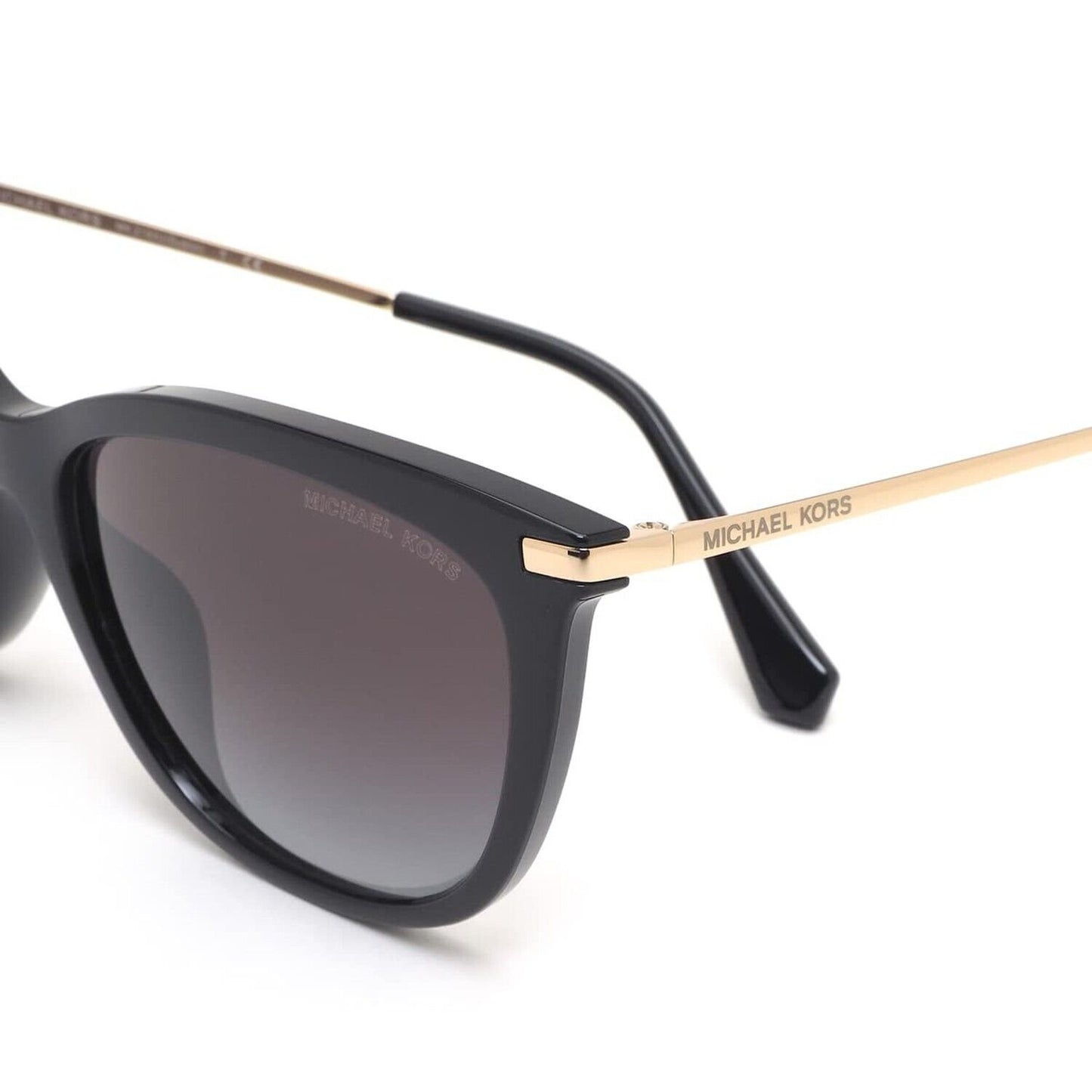 Michael Kors Women's Round Fashion Sunglasses, Black/Dark Grey Gradient,