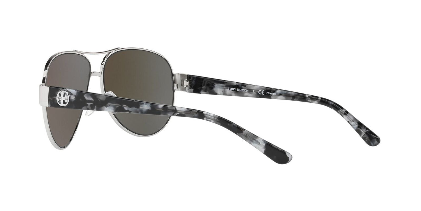 Tory Burch Women's TY6057 Blue/Silver mirror Sunglasses 60mm