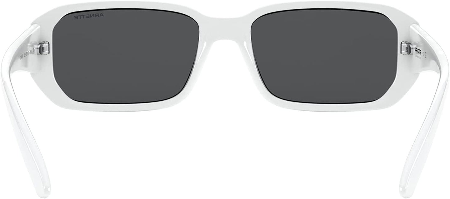 ARNETTE Men's AN4265 262487 55mm Gringo Rectangular Sunglasses, White/Grey