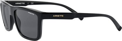 ARNETTE Men's AN4262 41/87 55mm Deep Ellum Square Sunglasses, Black/Grey