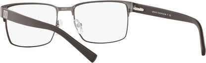 A|X Armani Exchange Men's AX1019 6089 54mm Metal Square Eyeglass Frames,