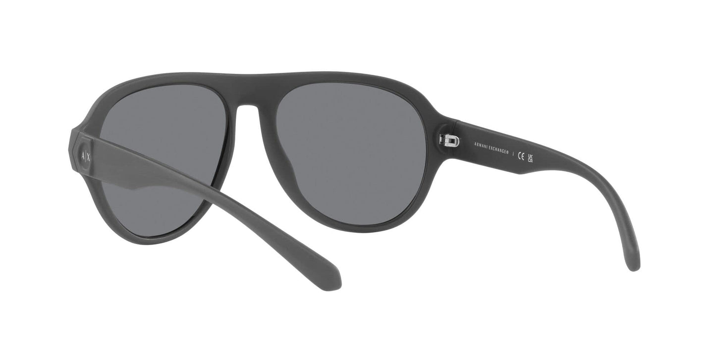 Armani Exchange 0AX4126S 83116G 58mmMan Sunglasses Matte Black Frame, Mirror Grey Lenses