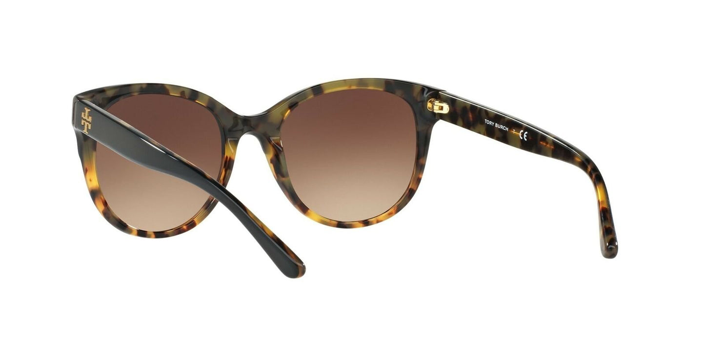 Tory Burch TY7095 Sunglasses 160113-54 - Black/Tortoise Frame, Dark Brown