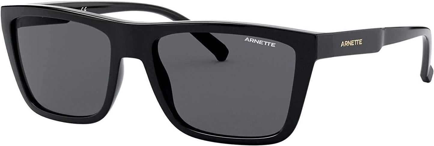 ARNETTE Men's AN4262 41/87 55mm Deep Ellum Square Sunglasses, Black/Grey