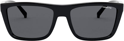 ARNETTE Men's AN4262 41/87 55mm Deep Ellum Square Sunglasses, Black/Grey