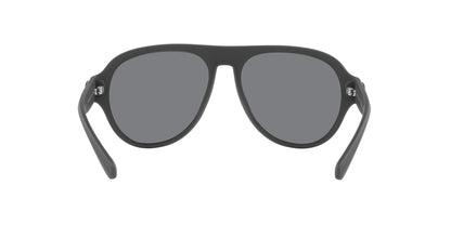 Armani Exchange 0AX4126S 83116G 58mmMan Sunglasses Matte Black Frame, Mirror Grey Lenses