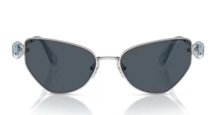 SWAROVSKI SK7003 400187 57mm Silver Dark Grey Women's Sunglasses