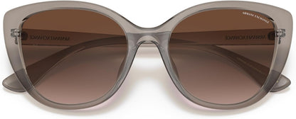 Armani Exchange 0AX4111SU 824013 54mm Woman Sunglasses Transparent Pink Frame, Black Gradient Lenses,
