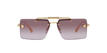 Versace 0VE2245 10028H Woman Sunglasses Gold Frame, Violet Gradient Lenses, 60MM