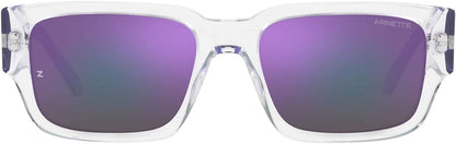 ARNETTE 0AN4296 12154V Unisex Sunglasses Crystal Frame, Grey Mirror Violet Lenses, 54MM