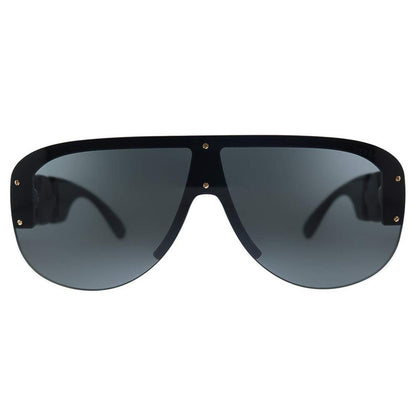 Versace VE 4391 GB1/87 Black Plastic Shield Sunglasses Grey Lens