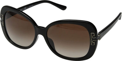 Tory Burch TY7133U 170913-57 - Women's, Black Frame, Brown Gradient Sunglasses