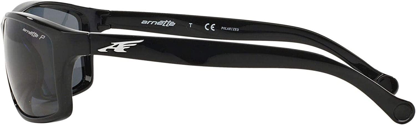 ARNETTE AN4207 41/81 61mm Boiler Black Polarized Gray Men's Sunglasses
