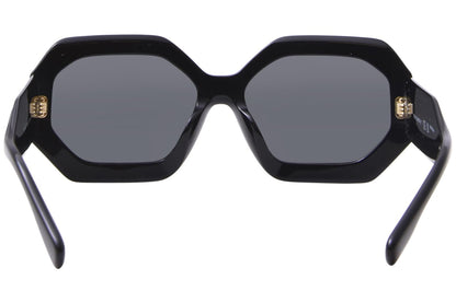 Tory Burch TY 7192U 170987 Black Plastic Geometric Sunglasses Grey Lens