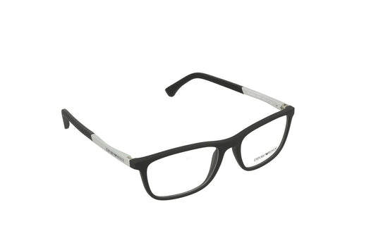 Emporio Armani EA3069 Eyeglass Frames 5063-53 Black Rubber EA3069-5063-53