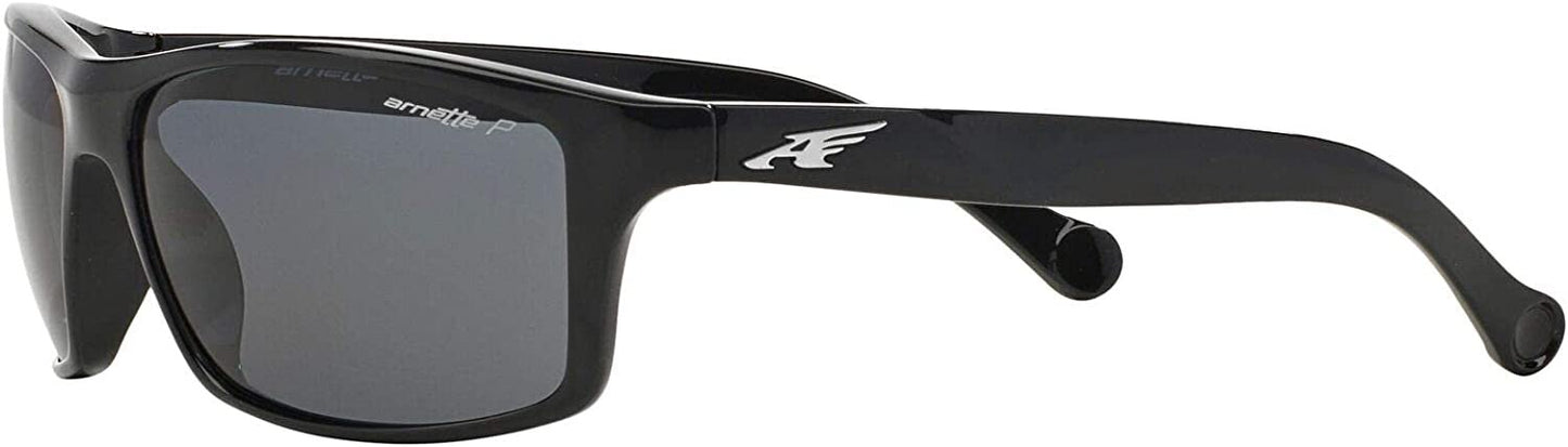 ARNETTE AN4207 41/81 61mm Boiler Black Polarized Gray Men's Sunglasses