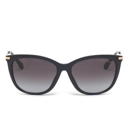 Michael Kors Women's Round Fashion Sunglasses, Black/Dark Grey Gradient,