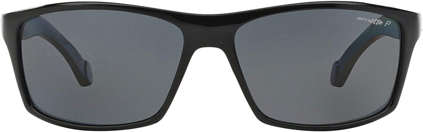 ARNETTE AN4207 41/81 61mm Boiler Black Polarized Gray Men's Sunglasses