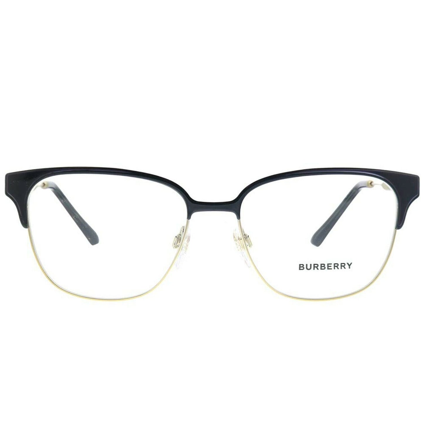 Burberry BE 1313Q 1237 Black Light Gold Metal Square Eyeglasses 53mm