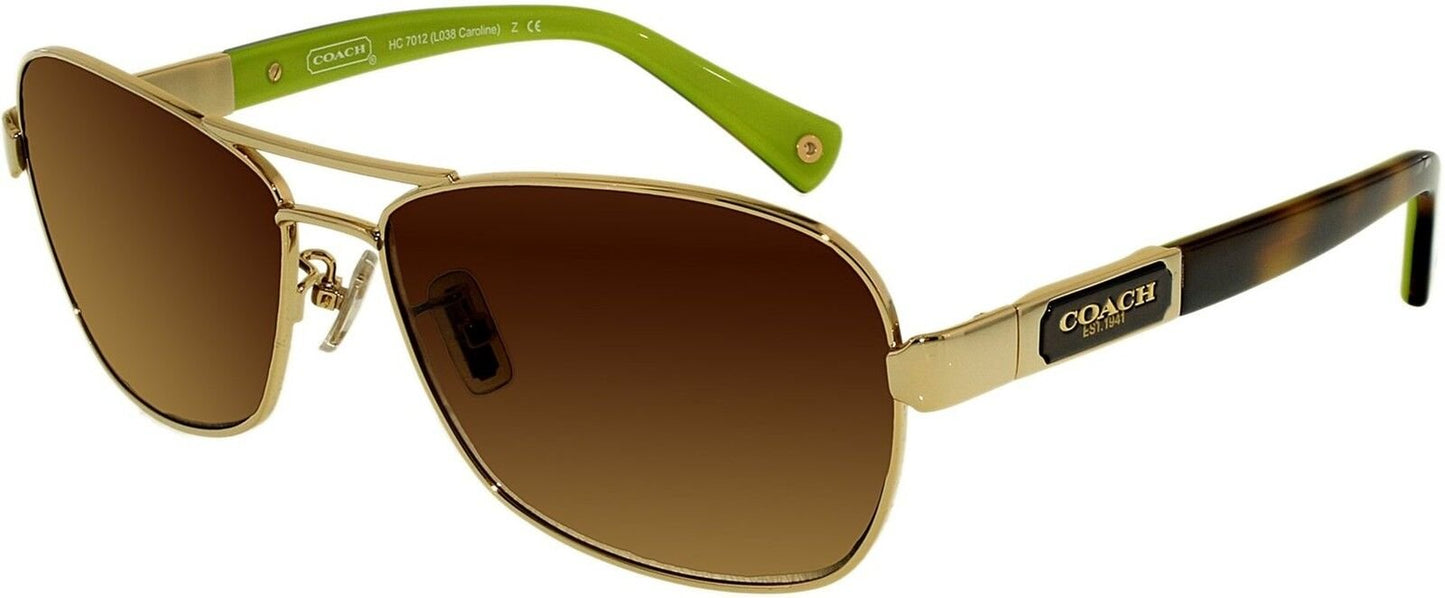 Coach Sunglasses Caroline Frame: Gold Lens: Brown Gradient