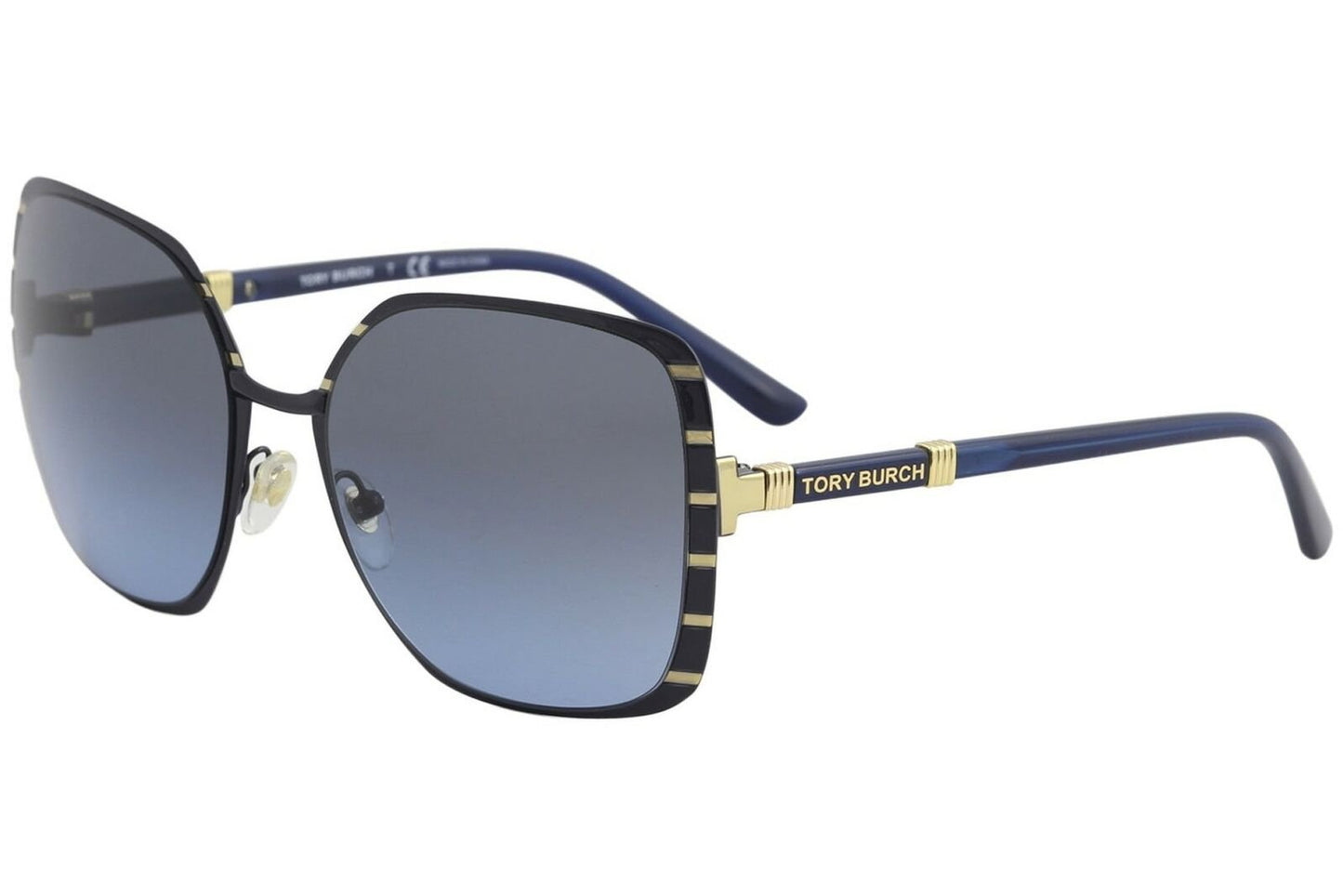 Tory Burch Women's 0TY6055 57mm Midnight Navy/Gold/Blue Gradient One Size