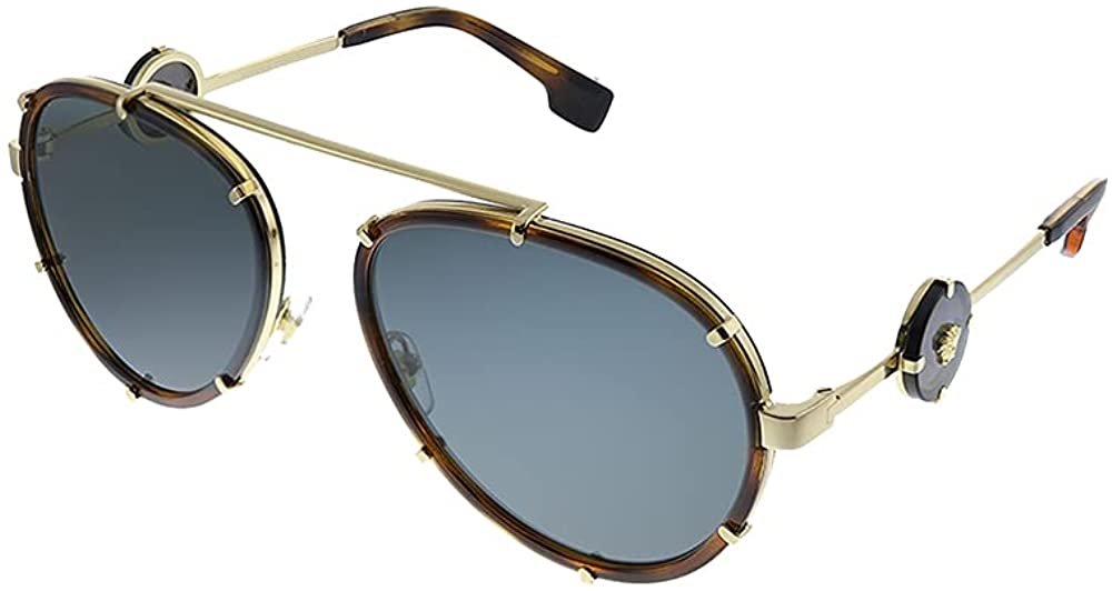 Versace VE 2232 147087 Havana Metal Sunglasses Grey Lens