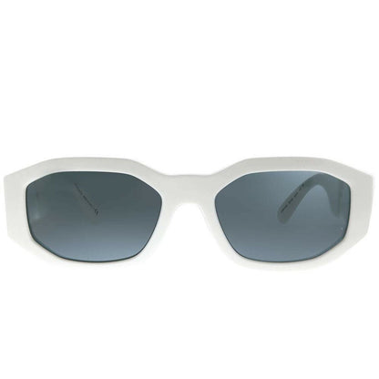 Versace VE 4361 401/87 White Plastic Geometric Sunglasses Grey Lens
