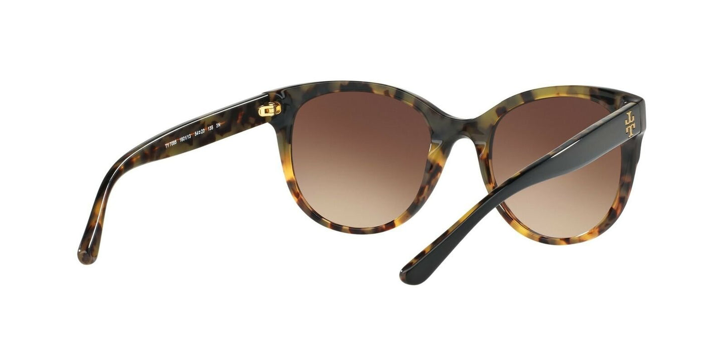 Tory Burch TY7095 Sunglasses 160113-54 - Black/Tortoise Frame, Dark Brown