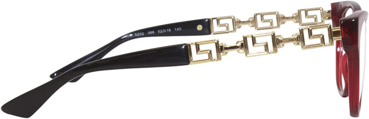 Versace VE3292-388 52mm Eyeglass Frame BORDEAUX TRANSPARENT W/DEMO LENS