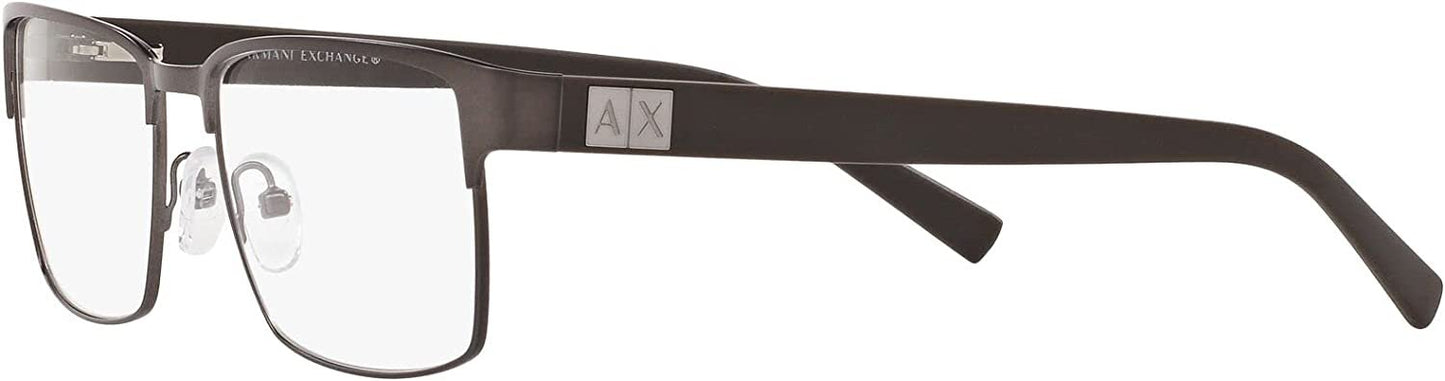 A|X Armani Exchange Men's AX1019 6089 54mm Metal Square Eyeglass Frames,