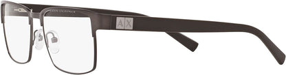 A|X Armani Exchange Men's AX1019 6089 54mm Metal Square Eyeglass Frames,