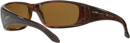 Arnette Men's AN4178 Quick Draw Wrap Sunglasses, Havana/Brown Polarized, 59 mm