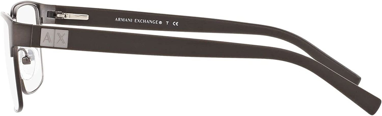 A|X Armani Exchange Men's AX1019 6089 54mm Metal Square Eyeglass Frames,