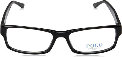 Polo Ralph Lauren Men's PH2065 Eyewear Frames, Shiny Black/Demo Lens, 54 mm
