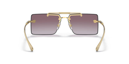 Versace 0VE2245 10028H Woman Sunglasses Gold Frame, Violet Gradient Lenses, 60MM