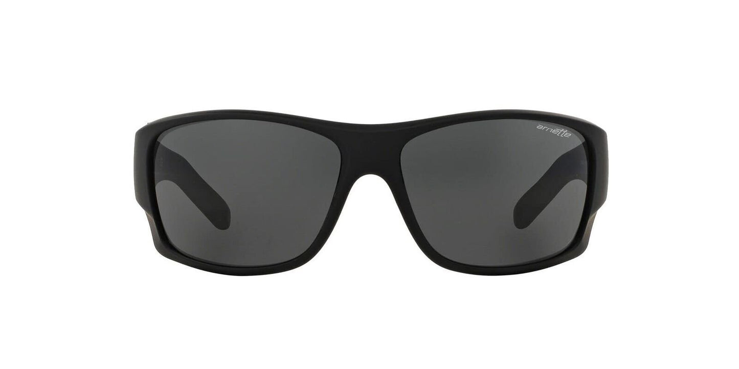 ARNETTE Men's AN4215 Heist 2.0 Rectangular Sunglasses, Fuzzy Black/Grey, 66 mm