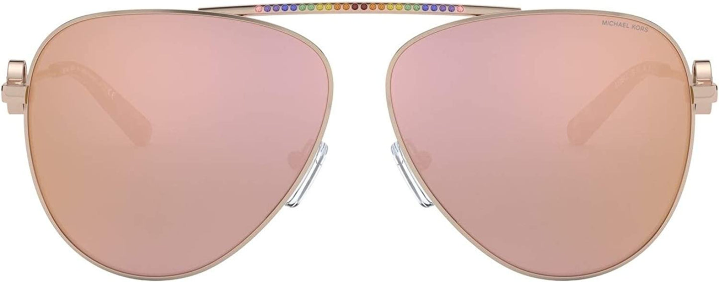 Michael Kors MK1066B 1108AZ 59mm Salina Aviator Metal Sunglasses