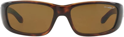 Arnette Men's AN4178 Quick Draw Wrap Sunglasses, Havana/Brown Polarized, 59 mm