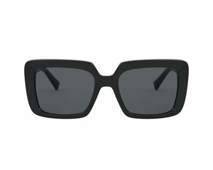 Versace VE 4384B GB1/87 Black Plastic Square Sunglasses Grey Lens