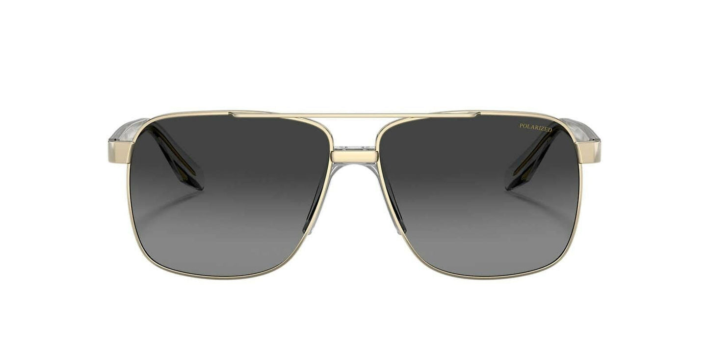 Versace Mens Polarized Sunglasses 0VE2174 Pale Gold/Grey Metal