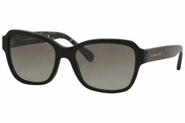 COACH 0HC8232 56mm Black/Dark Grey Gradient Sunglasses
