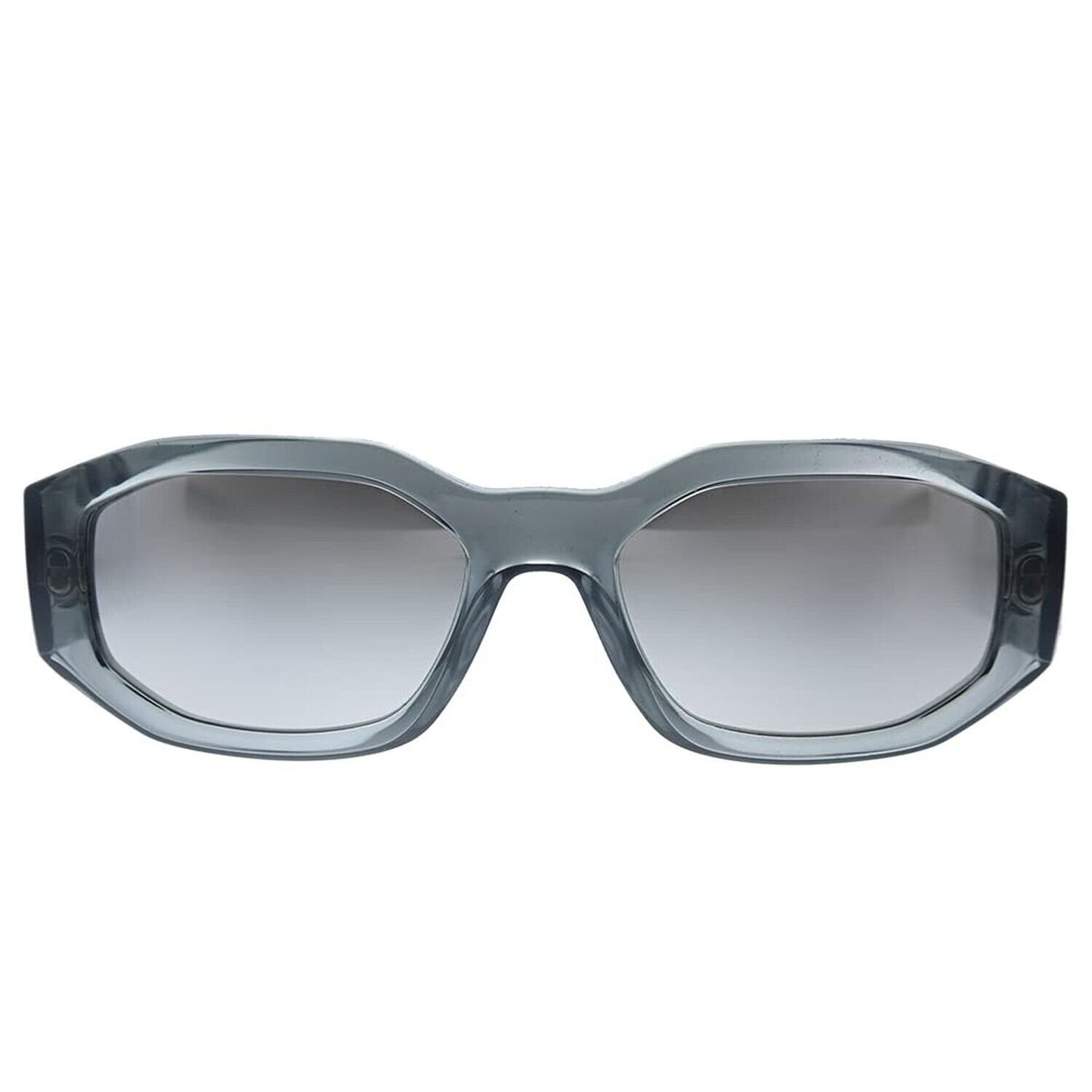 Versace VE 4361 311/6G Transparent Grey Plastic Square Sunglasses Grey Mirror