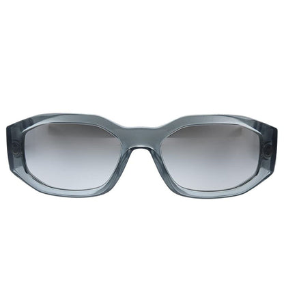 Versace VE 4361 311/6G Transparent Grey Plastic Square Sunglasses Grey Mirror