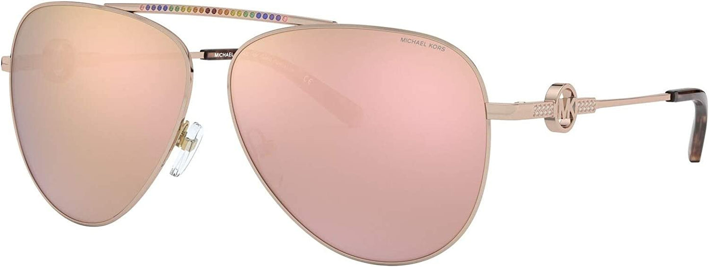 Michael Kors MK1066B 1108AZ 59mm Salina Aviator Metal Sunglasses