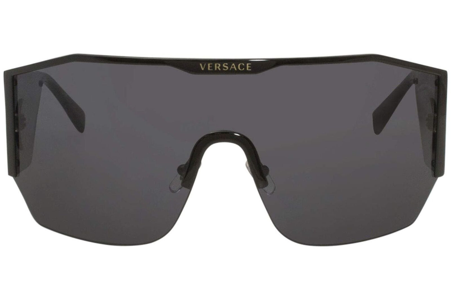 Versace Man Sunglasses, Black Lenses Metal Frame, 41mm