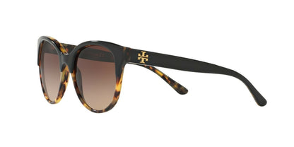 Tory Burch TY7095 Sunglasses 160113-54 - Black/Tortoise Frame, Dark Brown