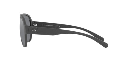 Armani Exchange 0AX4126S 83116G 58mmMan Sunglasses Matte Black Frame, Mirror Grey Lenses