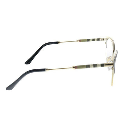 Burberry BE 1313Q 1237 Black Light Gold Metal Square Eyeglasses 53mm